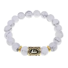 Браслет с руной Лагуз и нат. камнем Кахолонг BSRF-11-07