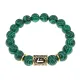Браслет с руной Лагуз и синт. камнем Малахит BSRF-11-12