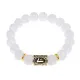Браслет с руной Лагуз и синт.камнем Сахарный кварц BSRF-11-16
