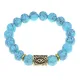 Браслет с руной Одал и синт. камнем Бирюза BSRF-12-05