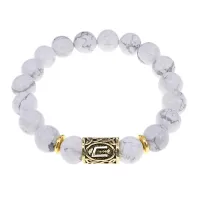 Браслет с руной Уруз и нат. камнем Кахолонг BSRF-13-07