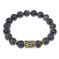 Браслет с руной Уруз и натуральным камнем Лабрадор BSRF-13-08