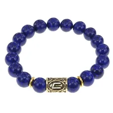 Браслет с руной Уруз и нат. камнем Лазурит BSRF-13-10
