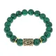 Браслет с руной Уруз и синт. камнем Малахит BSRF-13-12