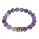 Браслет с руной Перт и нат. камнем Аметист BSRF-14-03