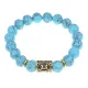 Браслет с руной Перт и синт.камнем Бирюза BSRF-14-05