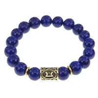 Браслет с руной Перт и натуральным камнем Лазурит BSRF-14-10