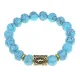 Браслет с руной Наутиз и синт. камнем Бирюза BSRF-15-05