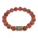 Браслет с руной Альгиз и синт.камнем Коричневый авантюрин BSRF-16-01