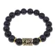 Браслет с руной Альгиз и синт.камнем Синий авантюрин BSRF-16-02