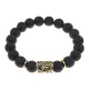 Браслет с руной Альгиз и нат.камнем Лава BSRF-16-09