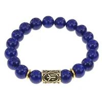 Браслет с руной Альгиз и нат. камнем Лазурит BSRF-16-10