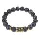 Браслет с руной Феху и натуральным камнем Лабрадор BSRF-17-08