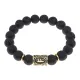 Браслет с руной Феху и нат.камнем Лава BSRF-17-09