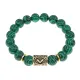 Браслет с руной Кеназ и синт. камнем Малахит BSRF-19-12