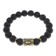 Браслет с руной Тейваз и нат.камнем Лава BSRF-20-09