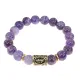 Браслет с руной Эйваз и нат.камнем Аметист BSRF-22-03