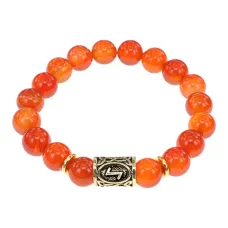 Браслет с руной Эйваз и нат.камнем Сердолик BSRF-22-17