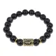 Браслет с руной Эйваз и нат.камнем Черный агат BSRF-22-23
