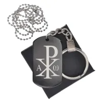 Черный жетон Монограмма Христа BKZB-242