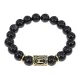 Браслет с руной Манназ и нат.камнем Черный агат BSRF-23-23