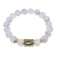 Браслет с руной Ансуз и нат.камнем Кахолонг BSRF-24-07