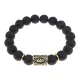 Браслет с руной Ансуз и нат. камнем Лава BSRF-24-09