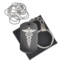 Черный жетон Кадуцей BKZB-245