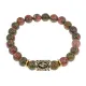 Браслет с руной Соулу и нат.камнем Унакит BSRG-01-20