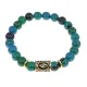 Браслет с руной Соулу и синт.камнем Хризоколла BSRG-01-21