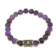 Браслет с руной Дагаз и нат. камнем Аметист BSRG-03-03