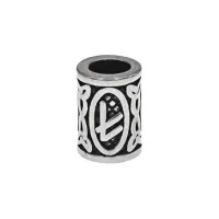 Бусина со славянской руной Берегиня, 13х10мм, нерж.сталь HB008-02