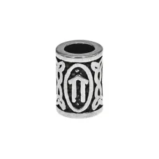 Бусина со славянской руной Ветер, 13х10мм, нержавеющая сталь HB008-03