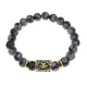 Браслет с руной Дагаз и нат.камнем Снежный обсидиан BSRG-03-14
