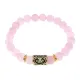 Браслет с руной Дагаз и нат.камнем Розовый кварц BSRG-03-15