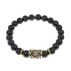 Браслет с руной Хагалаз и нат.камнем Черный агат BSRG-04-23