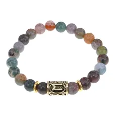 Браслет с руной Эваз и нат.камнем Яшма BSRG-06-25