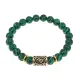 Браслет с руной Йера и синт.камнем Малахит BSRG-07-12