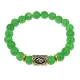 Браслет с руной Йера и нат. камнем Нефрит BSRG-07-13