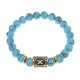 Браслет с руной Гебо и синт. камнем Бирюза BSRG-08-05