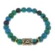 Браслет с руной Турисаз и синт. камнем Хризоколла BSRG-09-21