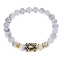 Браслет с руной Райдо и нат.камнем Кахолонг BSRG-10-07