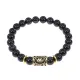 Браслет с руной Райдо и нат.камнем Черный агат BSRG-10-23