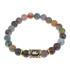 Браслет с руной Райдо и нат.камнем Яшма BSRG-10-25