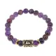 Браслет с руной Лагуз и натуральным камнем Аметист BSRG-11-03