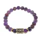 Браслет с руной Одал и нат.камнем Аметист BSRG-12-03