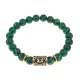 Браслет с руной Перт и синт.камнем Малахит BSRG-14-12