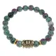 Браслет с руной Перт и синт. камнем Цоизит BSRG-14-22