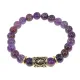 Браслет с руной Наутиз и нат.камнем Аметист