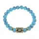 Браслет с руной Альгиз и синт.камнем Бирюза BSRG-16-05